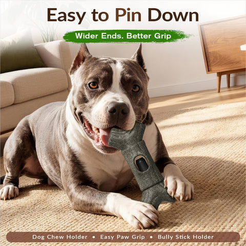 KADTC 2 in 1 Extra-Large Size Durable Dog Bully Stick Holder & Indestructible Chew Toy