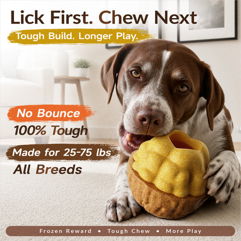 KADTC L, 3 in 1, Freeze Dog Treat Ball, Kibble Dispenser & Chew & Lick Toy