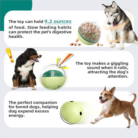 KADTC Extra-Large Size Wobble Giggle Dog Treat Dispenser Ball