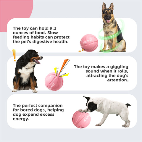 KADTC Extra-Large Size Wobble Giggle Dog Treat Dispenser Basketball Toy