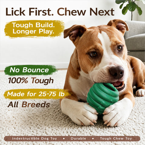 KADTC L, 3 in 1, Frozen Treat Dog Lick Ball & Kibble Dispenser & Chew Toy