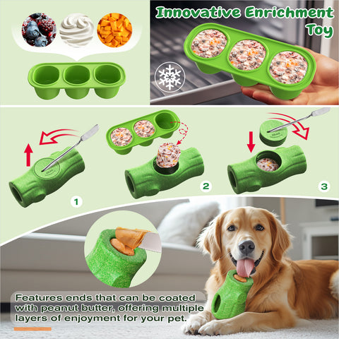 KADTC 3 in 1 X-Large Size Durable Dog Frozen Treat Toy & Chew & Fillable Toy