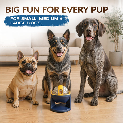 KADTC TreatOrbit 2-in-1 Dog Puzzle Toy, Treat Ball Dispenser, Slow Feeder