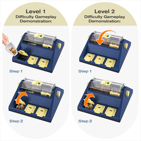 KADTC U.S. Brand & Design - 2 Levels of Challenge - Large Size Paw-Activated Rolling Dog Treat Puzzle Feeder Toys For Aggressive Chewers Dogs Food Dispenser Enrichment Toy Christmas & New Year Gift