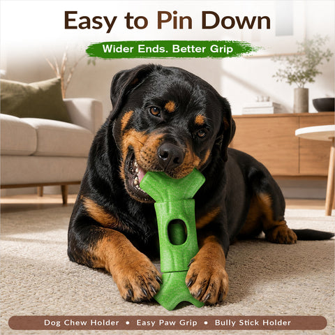 KADTC 2 in 1 Extra Extra-Large Size Durable Dog Bully Stick Holder & Indestructible Chew Toy