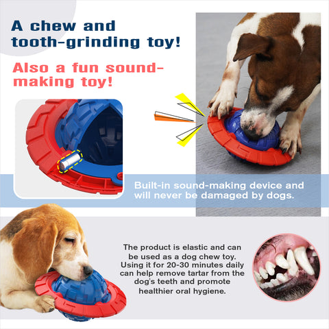 KADTC Dog Squeaky Toy for Small/Medium Dogs Fetch Outdoor Interactive Indoor Chew Teething Ball Crate Traning Toys UV4