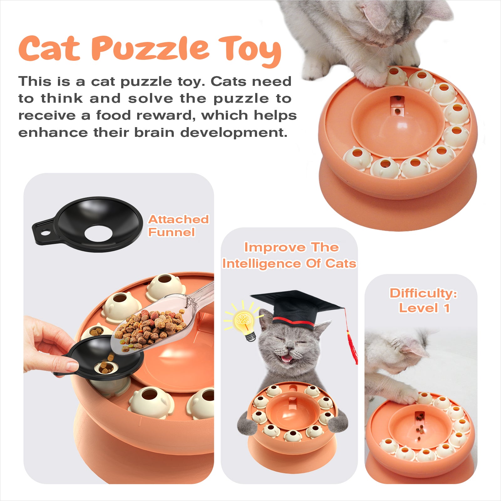 KADTC Cat Puzzle Toy Kitten Puzzle Feeder For Cats Indooor  Kadtc Pet  Supplies INC