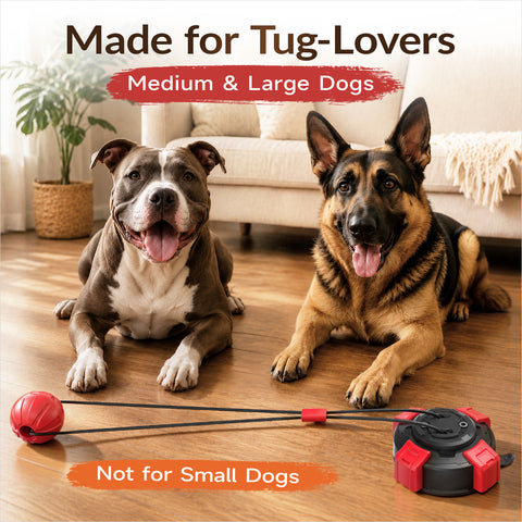 KADTC Suction Cup Dog Tug Toy for Aggressive Chewers, Medium & Large Breeds