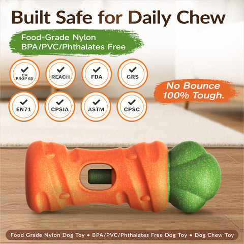 KADTC 2 in 1 Dog Bully Stick Holder, Tough Chew Toy for Aggressive Chewers