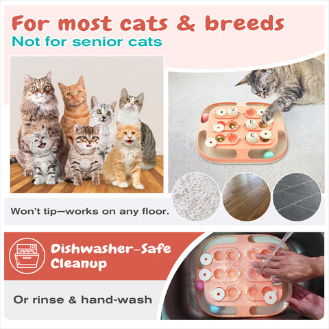 KADTC 2 Ways to Play Large Size Cat Treat Puzzle Toy