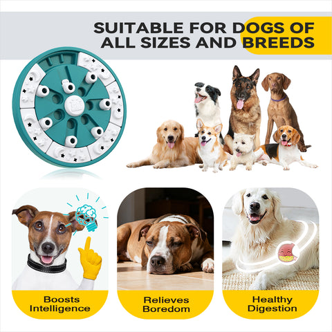 KADTC Level 2 in 1 Dog Puzzle Toys For Small/Medium/Large Dogs Food Puzzles Feeder Puppy Mental Stimulation Stimulating Enrichment Toys Interactive Mind Treat Game Boredom Buster Holiday Birthday Gift