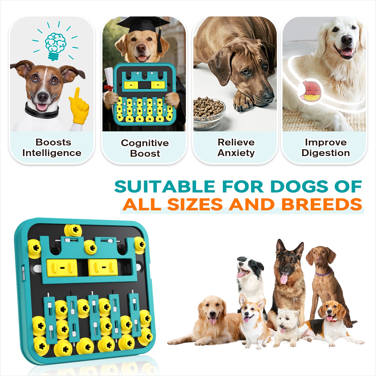 KADTC Pro Max dog puzzle toy for food-motivated dogs with treat-finding and enrichment play