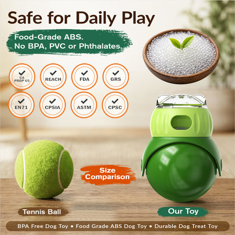 KADTC Wobble Treat Dispensing Ball, Slow Feeder & Puzzle Toy For Small Dogs