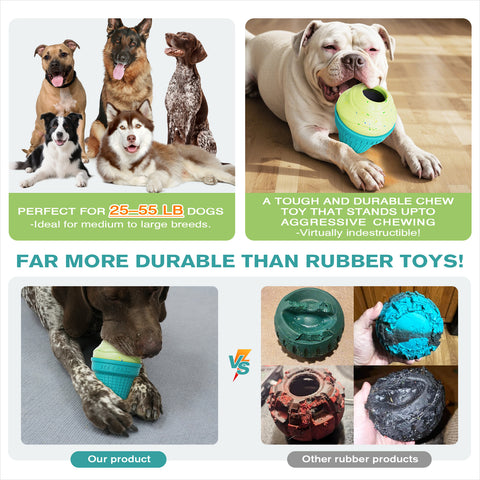 KADTC All in ONE Durable 3 in 1 Dog Filler Toy & Freeze/Freezable/Frozen Lick Treat Tray Enrichment Ball & Kibble Dispensing Balls -Peanut Butter Wet Food Ice Cream Fillable Chew Thanksgiving Toys