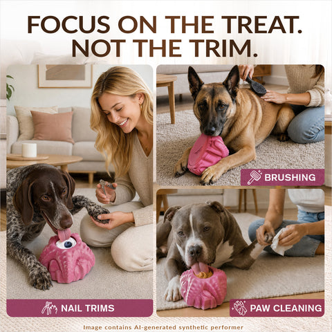 KADTC Large Size 2-in-1 Durable Dog Enrichment Toy - Long-Lasting Fillable & Frozen Lick Toy - No-Transfer Freeze & Play -Mess-Free - Boredom Buster & Tough Chew Toys for Medium/Large Dogs, BPA Free
