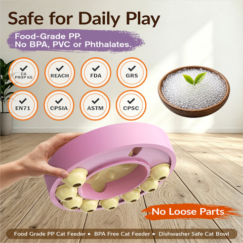 KADTC Cat Puzzle Toy, Slow Feeder, Interactive Enrichment for Indoor Cats