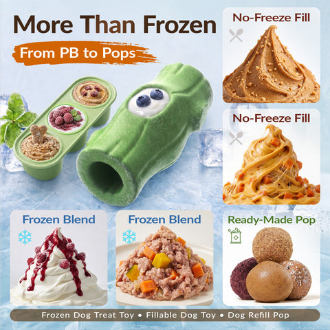 KADTC 3 in 1 X-Large Size Durable Dog Frozen Treat Toy & Chew & Fillable Toy