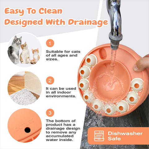 KADTC Cat SLow Feeder Weight Loss Bowl Kitten Puzzle Toy