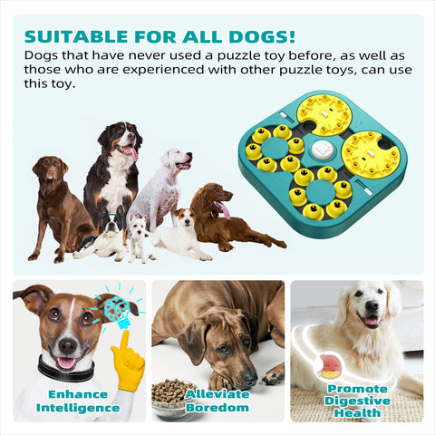 KADTC U.S. Brand & Design All in ONE -5 Levels of Challenge -6 Ways to Play - Large Size Advanced Dog Puzzle Toy for Small/Medium/Large Smart Dogs Hard/Difficult Puzzles Toys Mental Stimulation Games