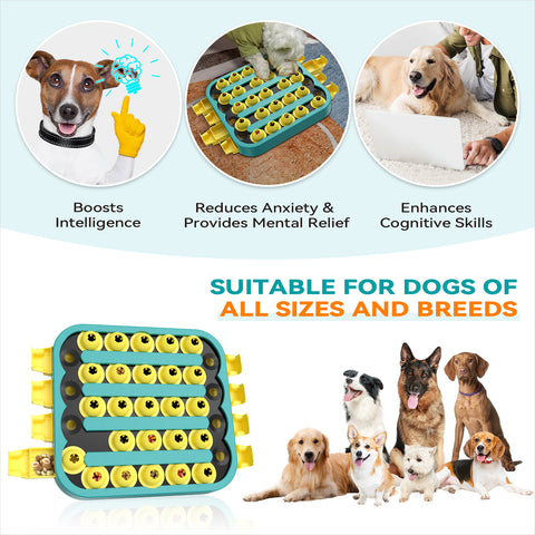 KADTC U.S. Brand & Design All IN ONE -4 Difficult Levels of Challenge Extra-Large Size Advanced Dog Puzzle Toy For Small/Medium/Large Smart Dogs Hard Puzzles Toys Brain Mental Stimulation Games