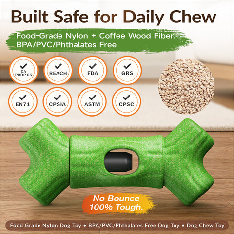 KADTC 2 in 1 Extra-Large Size Durable Dog Bully Stick Holder and Indestructible Bone Chew Toy for Medium/Large Aggressive Chewers Breed Dogs