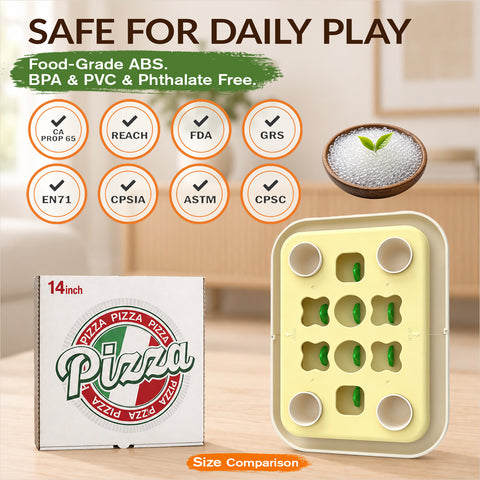 KADTC 3-in-1 Cat Puzzle Toy, Peek-and-Play Box, Track Balls for Indoor Cats