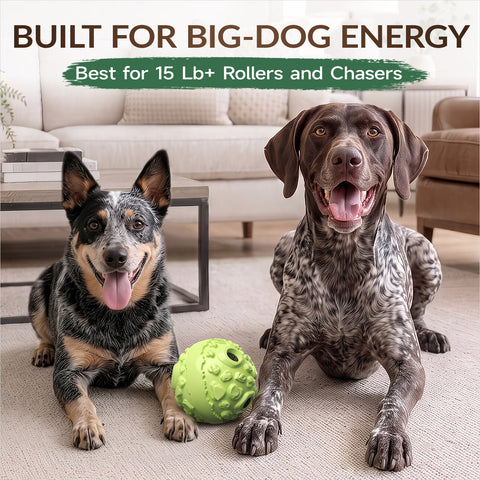 KADTC XL Dog Roll Wobble Giggle Ball, Chew Toy for Large Aggressive Chewers