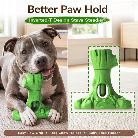 KADTC 3 in1 Durable Bully Stick Holder & Chew & Fillable Toys