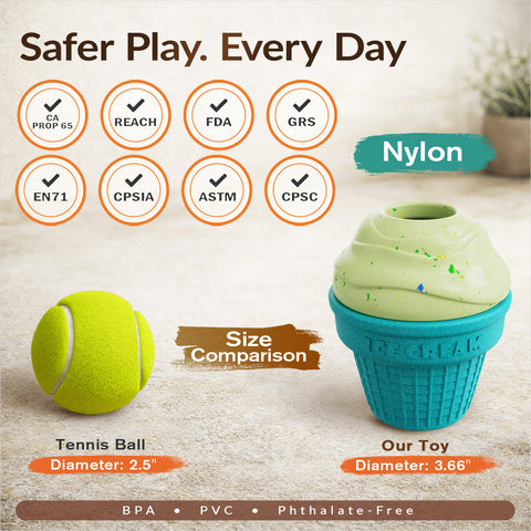 KADTC L, 3-in-1, Frozen Treat Dog Toy, Kibble Dispenser & Chew & Lick Ball