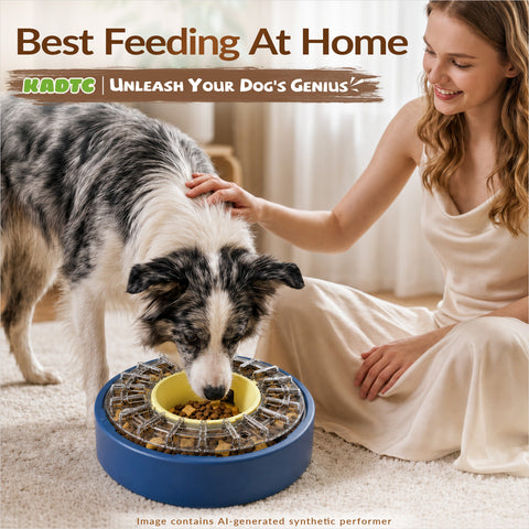 KADTC 5–60 Min Adjustable Spinning Dog Slow Feeder Bowl