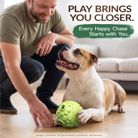 KADTC XL Dog Roll Wobble Giggle Ball, Chew Toy for Large Aggressive Chewers