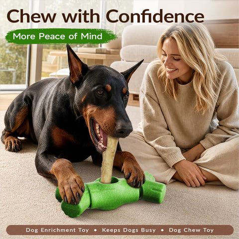 KADTC 2 in 1 Extra Extra-Large Size Durable Dog Bully Stick Holder & Indestructible Chew Toy