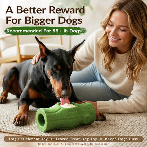KADTC 3 in 1 XXL Size Durable Dog Frozen Treat Toy & Chew & Fillable Toy