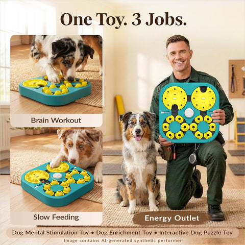 KADTC 5-Level Extra-Large Dog Puzzle Toy, 6 Ways to Play