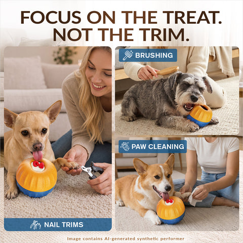KADTC 3-in-1 Dog Enrichment Toy Fillable & Freeze & Treat Dispenser & Chew