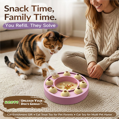 KADTC Cat Puzzle Toy, Slow Feeder, Interactive Enrichment for Indoor Cats