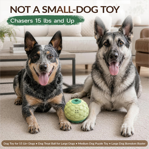 KADTC XL Rolling Dog Treat Dispenser Toys, Wobble Giggle Ball & Slow Feeder