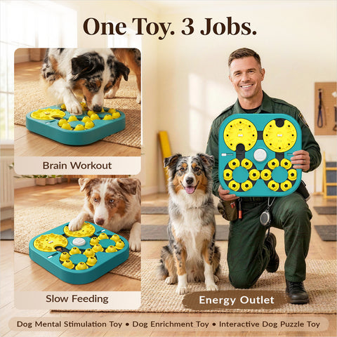 KADTC 5 Levels IN 1 - 6 Ways to Play - Extra-Large Size Dog Puzzle Toy