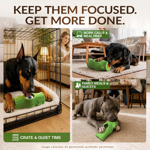 KADTC 3 in 1 XXL Size Durable Dog Frozen Treat Toy & Chew & Fillable Toy
