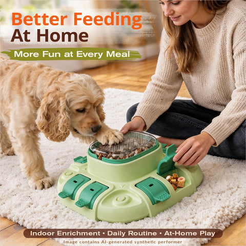 KADTC 2-Level Dog Puzzle Feeder Toy