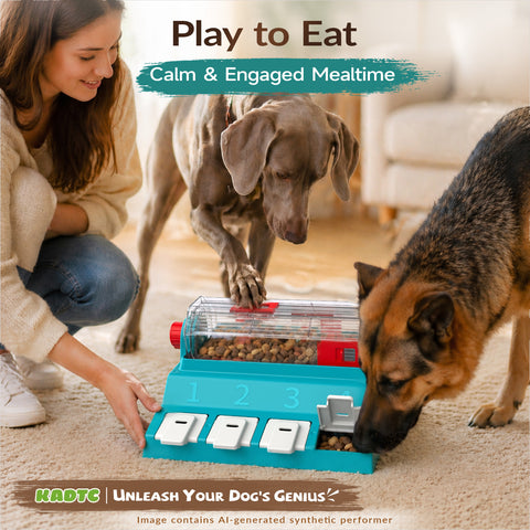 KADTC 2-Level Extra-Large Dog Puzzle Feeder, Paw-Activated Treat Dispenser