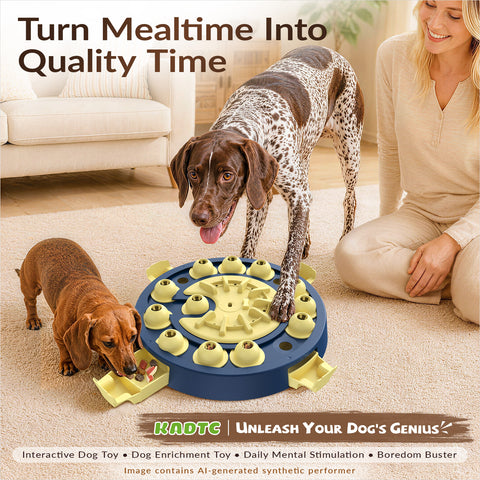 KADTC Dog Puzzle Toy 3 Levels of Step-by-Step Challenge,4 Ways to Play