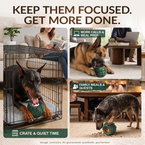 KADTC L, 3-in-1, Freeze Treat Dog Toy & Kibble Dispenser & Chew & Lick Ball