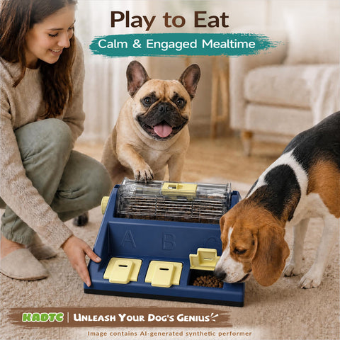 KADTC 2-Level Large Dog Puzzle Feeder, Paw-Activated Treat Dispenser