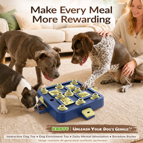 KADTC 3-Level Dog Chess Puzzle Toy, Easy to Advanced