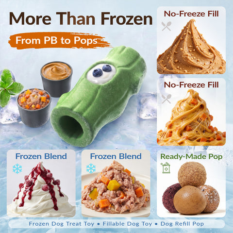 KADTC 3 in 1 XXL Size Durable Dog Frozen Treat Toy & Chew & Fillable Toy