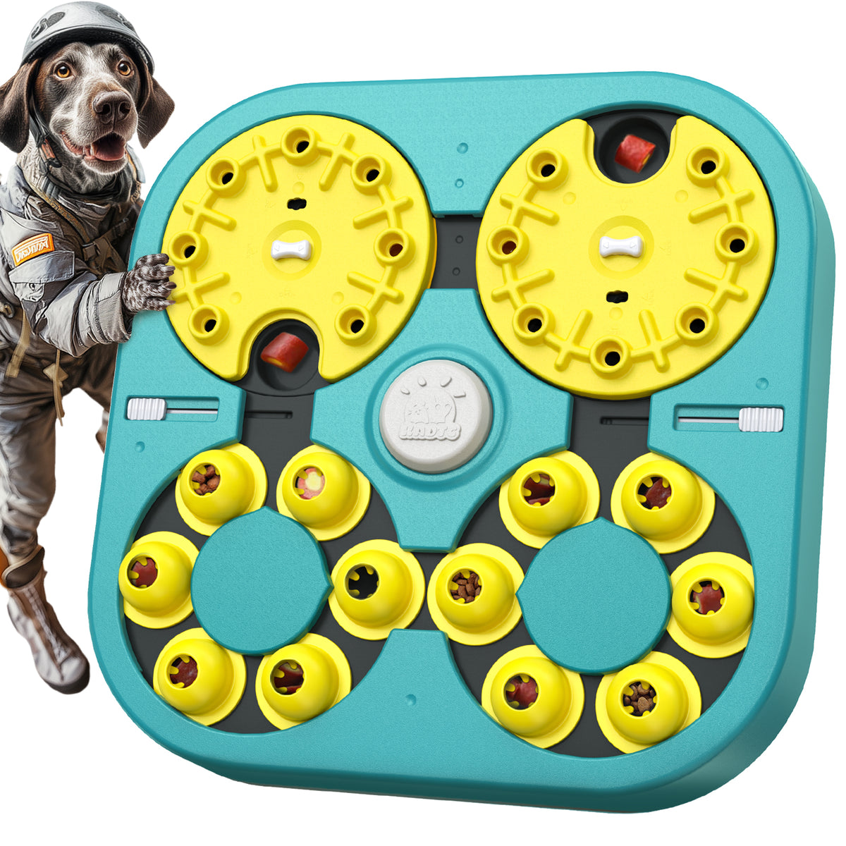 KADTC U.S. Brand Design Extra-Large Size - Difficult 5 Levels of Challenge - 6 Ways to Play - Expert Dog Puzzle Toy For Smart Dogs Hard Puzzles Mental Stimulation Brain Toys Christmas & New Year Gift
