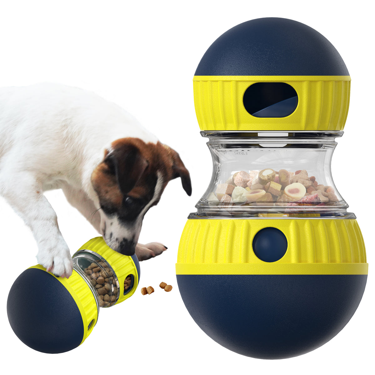 KADTC Super Ball Dog Treat Dispenser Toy Puppy Interactive Puzzle Toy Doggy Slow Feeder Pet Food Dispensing for Big Medium Small Dogs Birthday