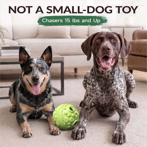 KADTC XL Dog Roll Wobble Giggle Ball, Chew Toy for Large Aggressive Chewers