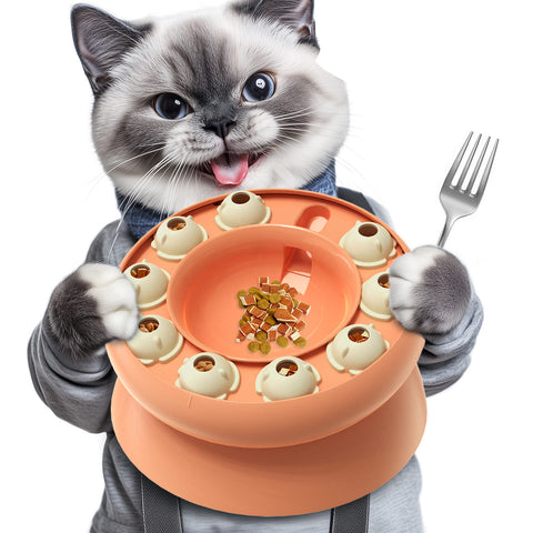 KADTC Cat Puzzle Toy Treat Dispenser Kitten Weight Loss Bowl